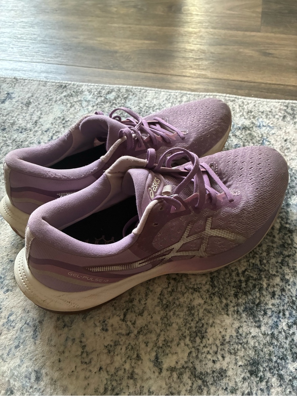 ASICS Women's Light Purple Lace-Up Running Sneakers - Picture 2 of 9